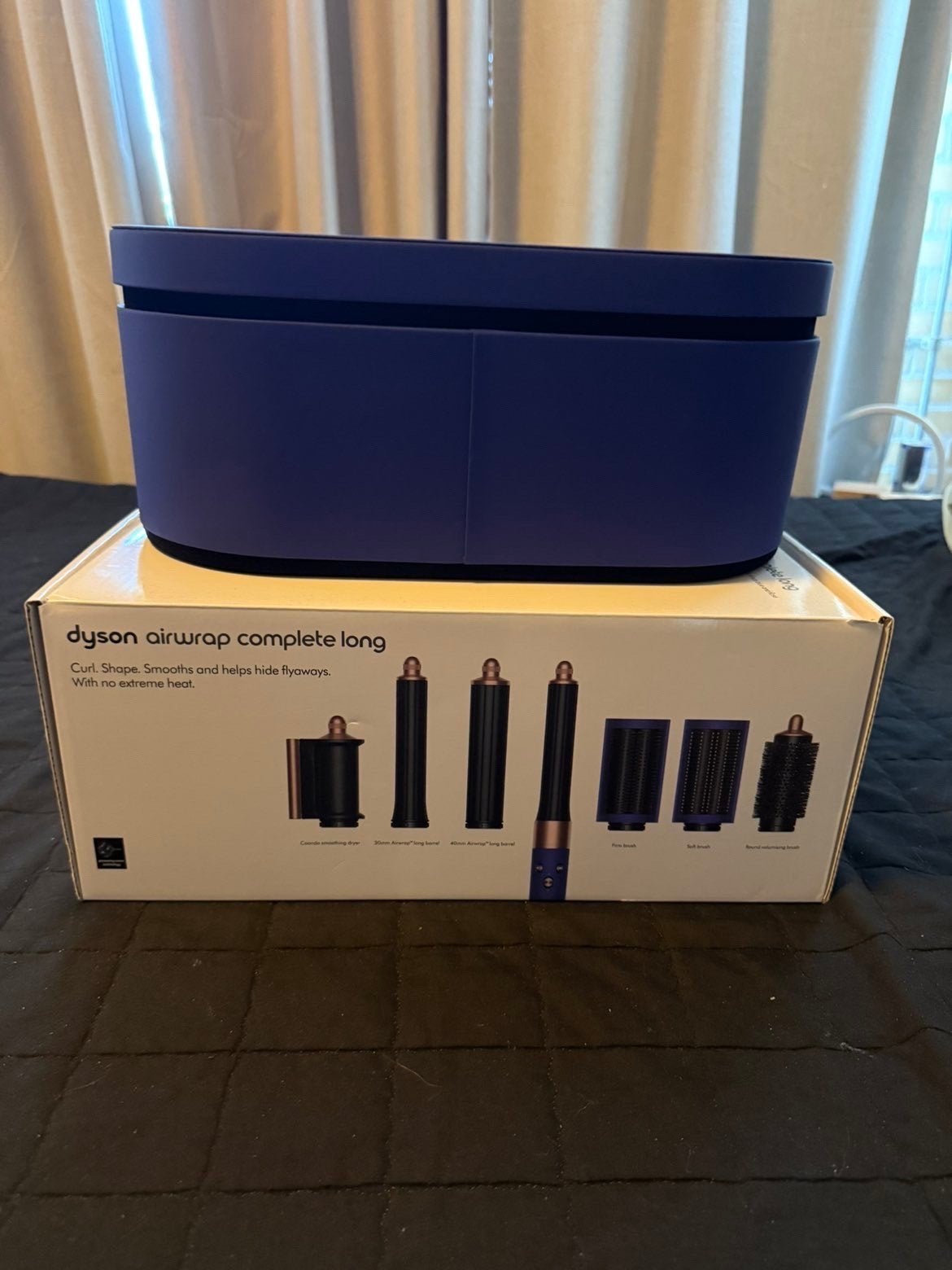 Dyson Airwrap Complete Long Vinca Blue, Ophalen of Verzenden, Zo goed als nieuw, Föhn of Haardroger