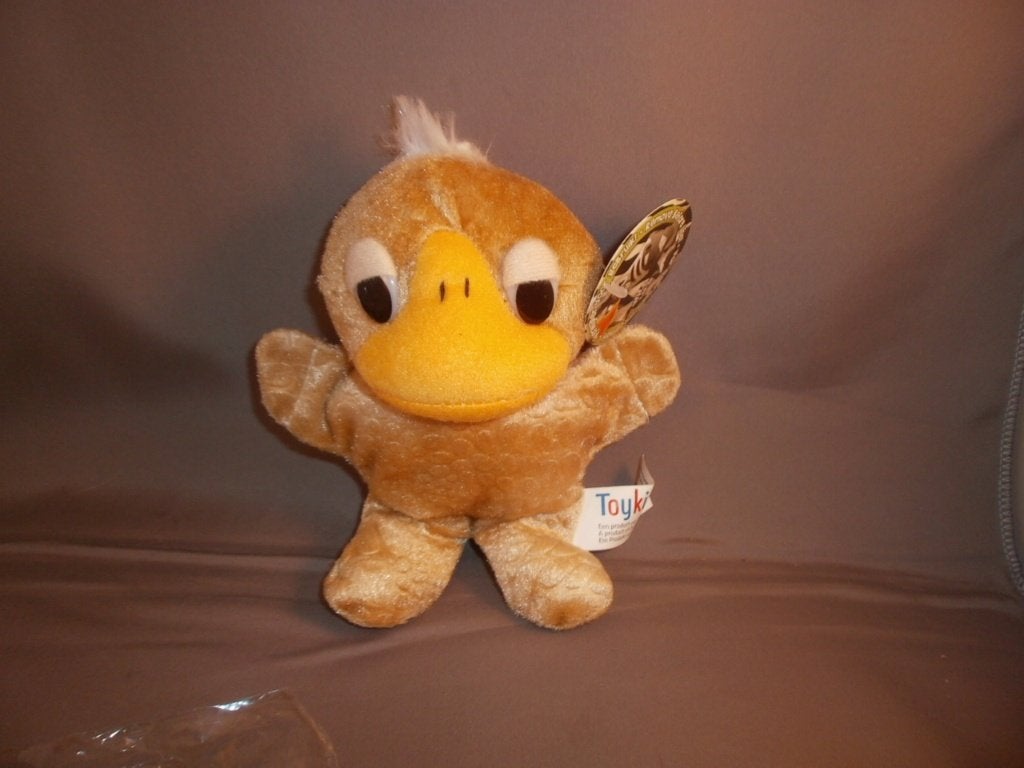 toy kits eend/vogel in plastic velours Geel/bruin cadeau tip, Overige typen, Nieuw, Ophalen of Verzenden, Wasbaar