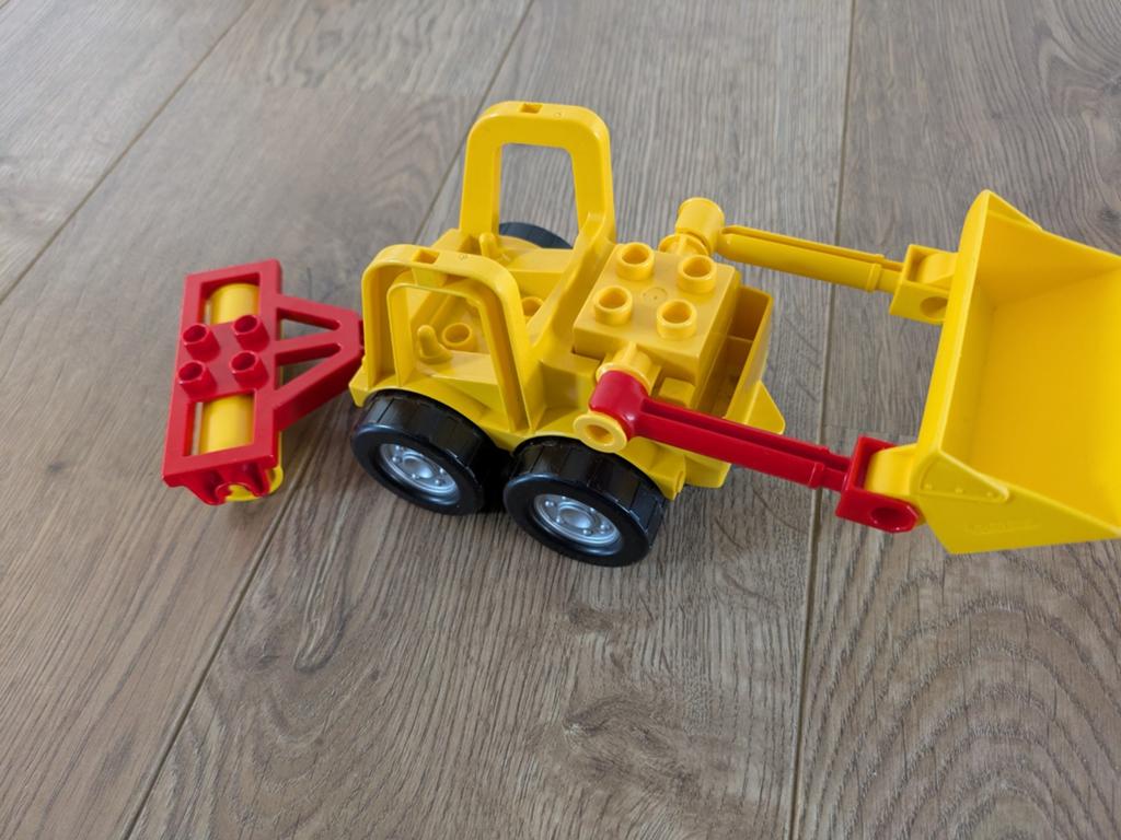 Lego Duplo tractor met voorlader en wals, Ophalen of Verzenden, Zo goed als nieuw, Duplo