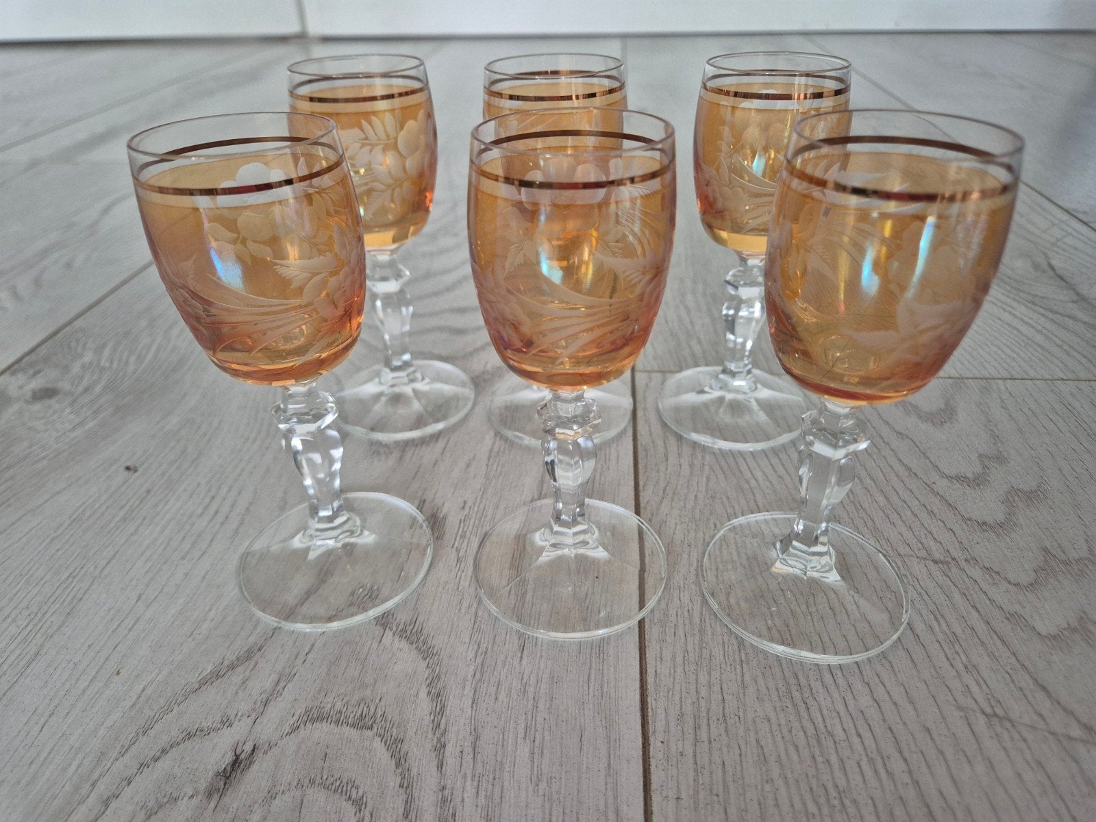 6 Bohemia Crystal 'Andrea' likeurglazen, Antiek en Kunst, Ophalen of Verzenden