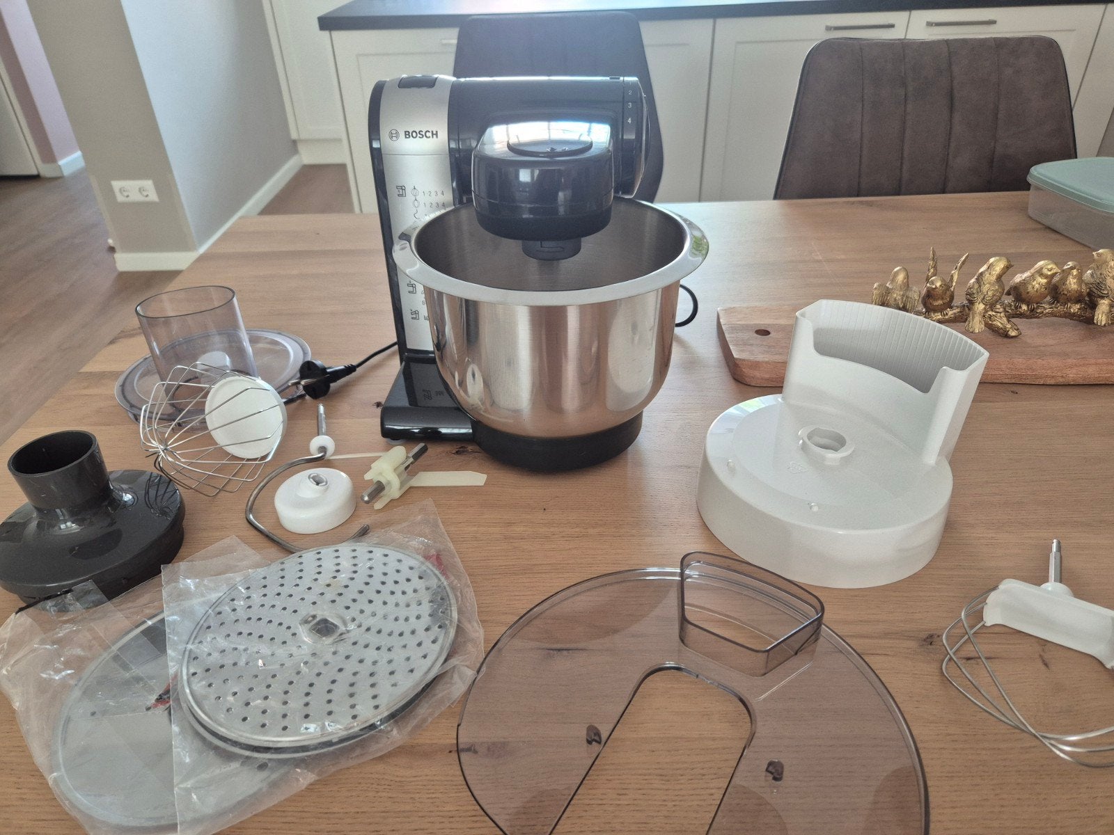 Bosch MUM48A1 Keukenmachine met accessoires, Witgoed en Apparatuur, Keukenmixers, Gebruikt, Ophalen of Verzenden, Vaatwasserbestendig