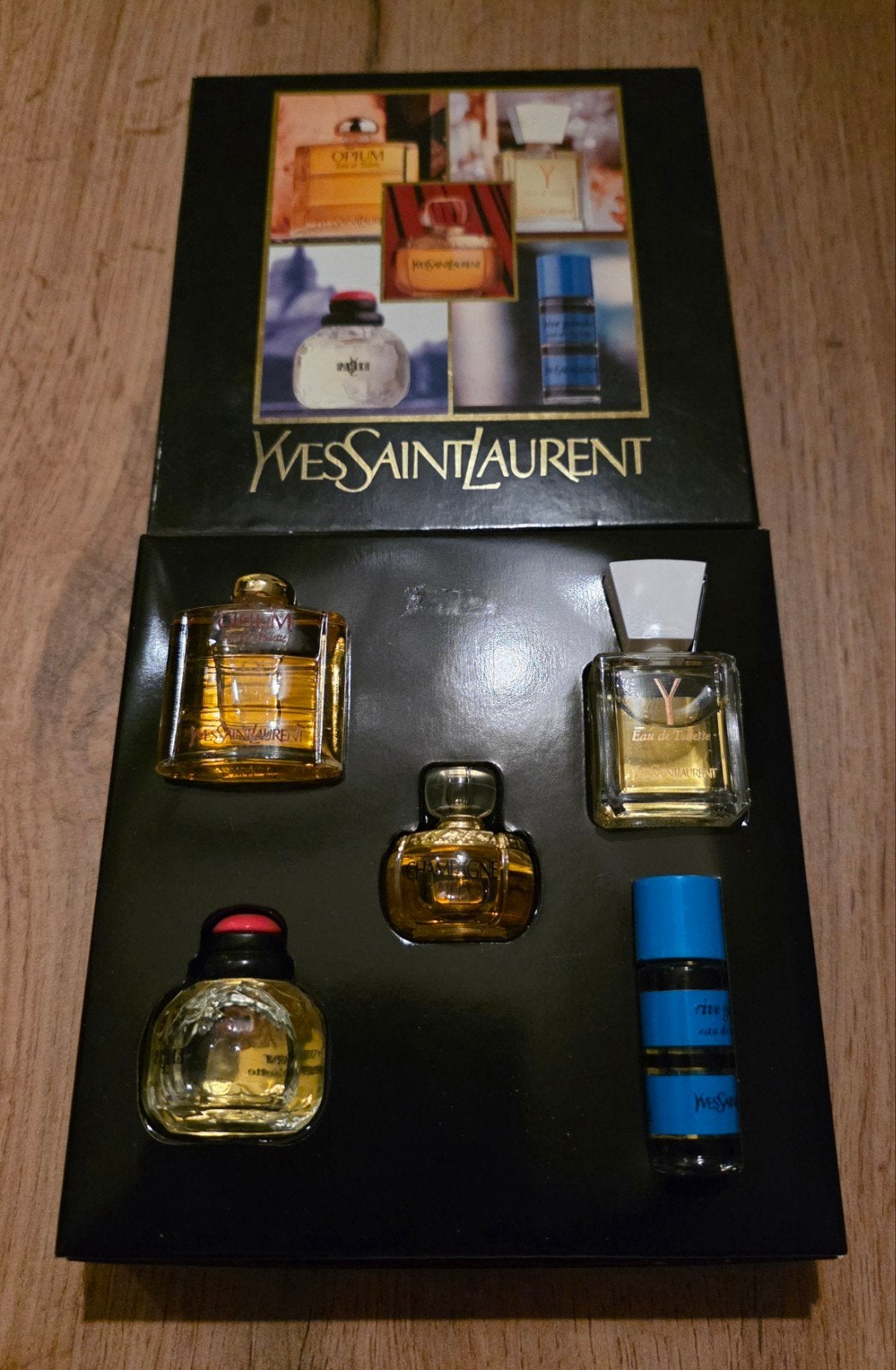 Vintage Yves Saint Laurent Miniaturen Set, Ophalen of Verzenden, Miniatuur, Gevuld