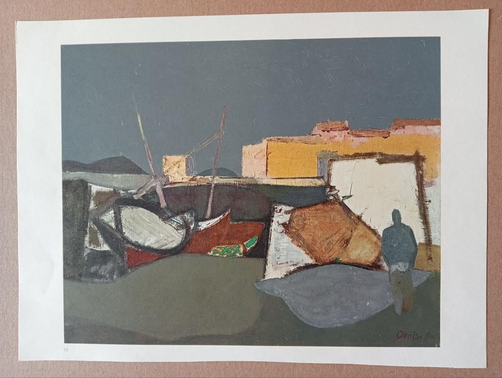 Wim Oepts offset prent druk jaren 60, Ophalen of Verzenden, 1960 tot 1980, Gebruikt, Overige onderwerpen