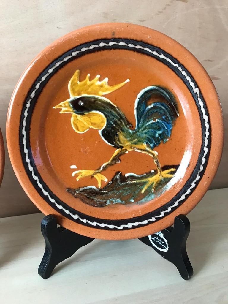 Vintage Bord Haan Kemphaan Majolica 18,5 cm, Antiek en Kunst, Ophalen