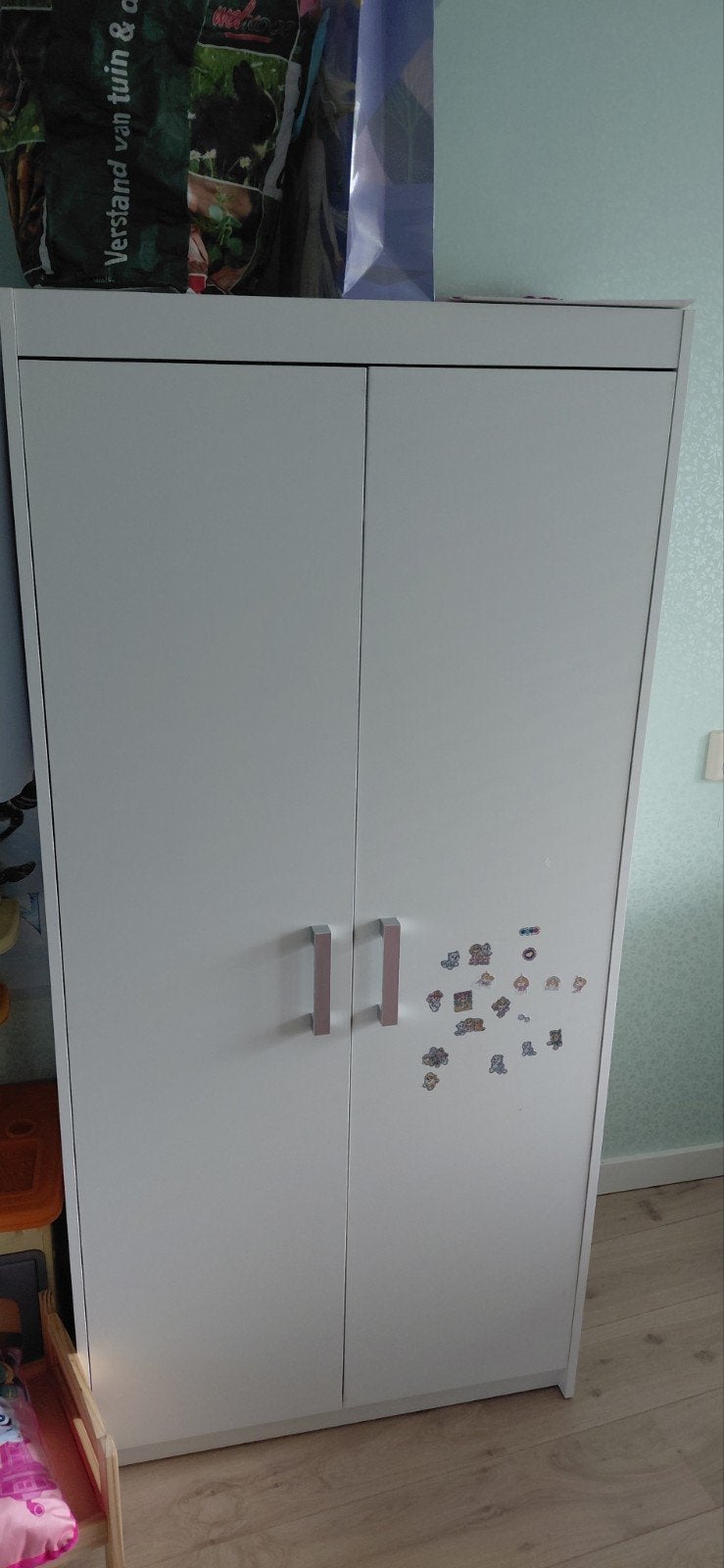 Kinderkledingkast wit – nette staat – 86 x 50 x 180 cm, Huis en Inrichting, Kasten | Kledingkasten, Met deur(en), Gebruikt, 150 tot 200 cm