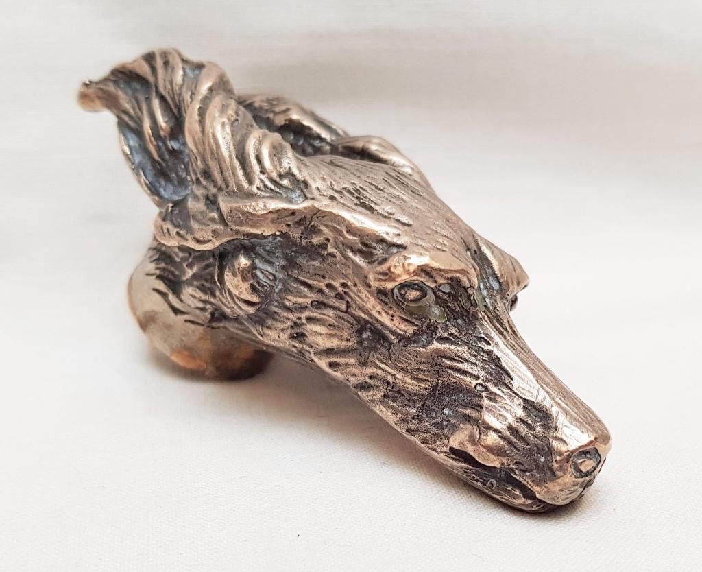Bronzen Wandelstokkruk., Antiek en Kunst, Ophalen of Verzenden, Brons