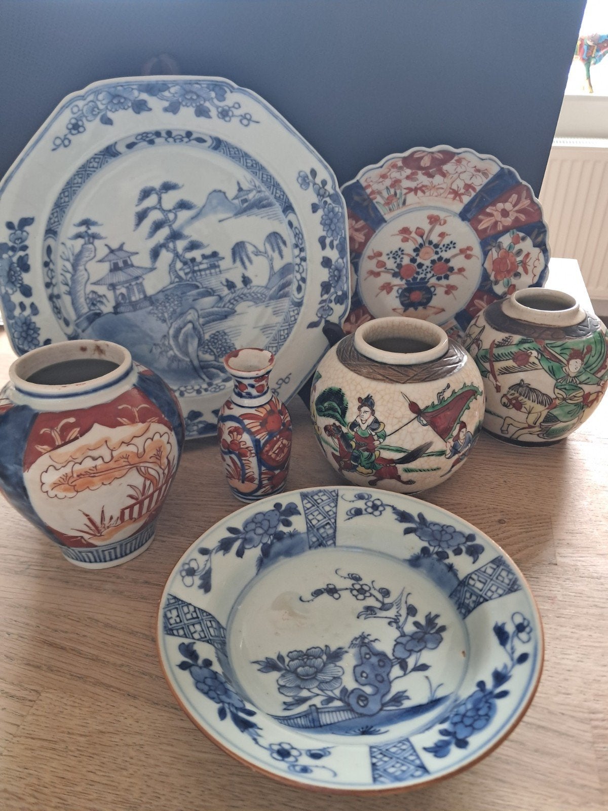 Chinees en Japans porselein zeven stuks allen puntgaaf, Ophalen of Verzenden