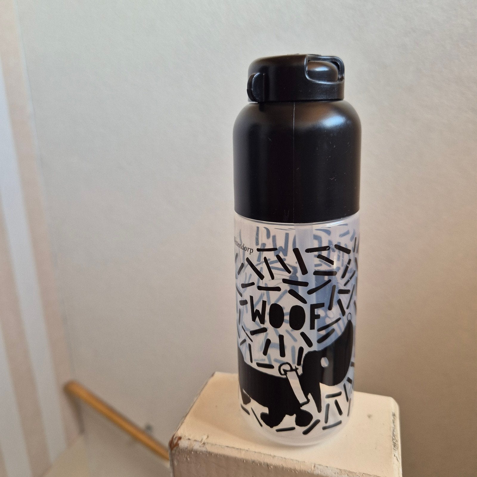 Nieuwe drinkfles Takkie Siepie met rietje 300 ml, Nieuw, Ophalen of Verzenden, Glas, Overige stijlen