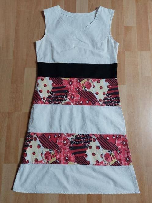 Rood/wit/zwarte jurk, Kleding | Dames, Ophalen of Verzenden, Zo goed als nieuw, Maat 36 (S), Boven de knie