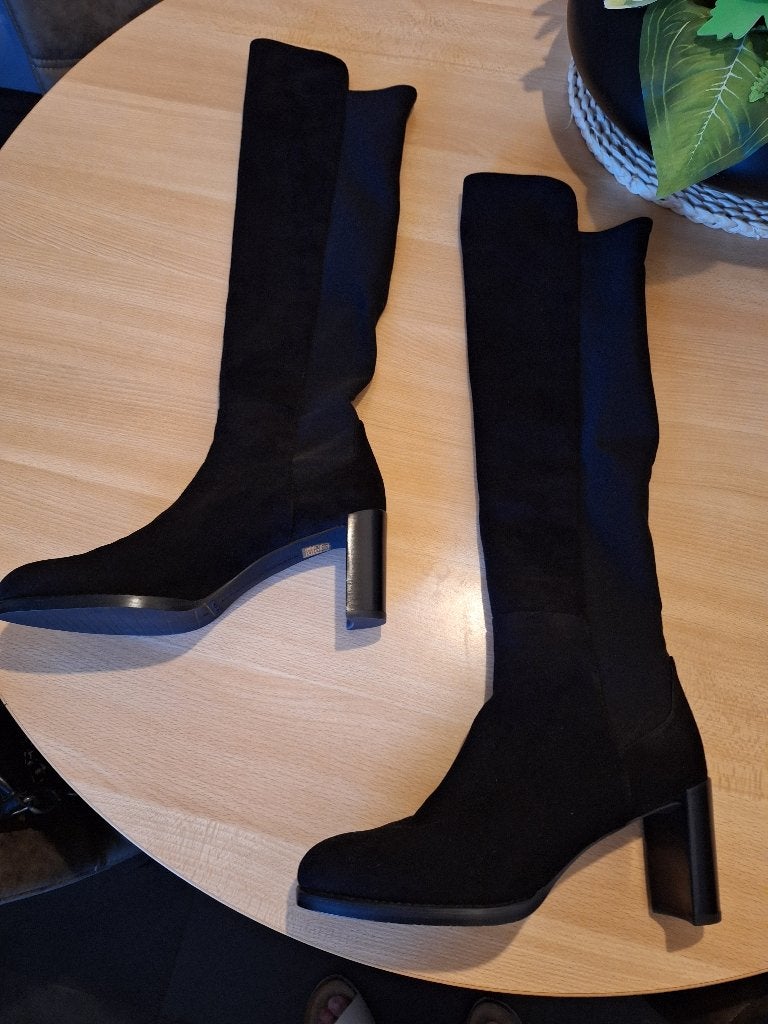Overknee laarzen/pumps exclusieve, Ophalen, Nieuw, Zwart, Schoenen met hoge hakken
