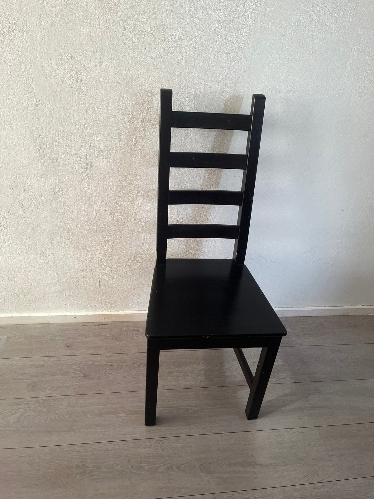 6 zwarte IKEA stoelen, goede staat, zelf ophalen, Ophalen, Gebruikt, Zwart, Classic