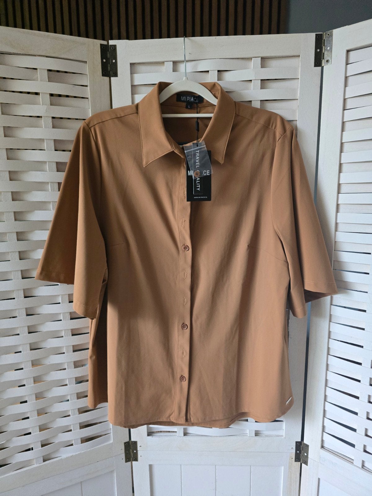 Nieuw mi piace travel L blouse mocca, Ophalen of Verzenden, Nieuw, Blauw