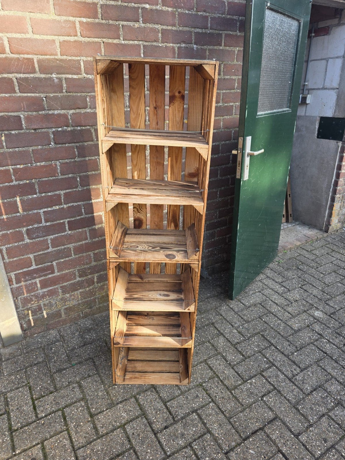 Houten krattenrek voor winkel of supermarkt, Ophalen of Verzenden