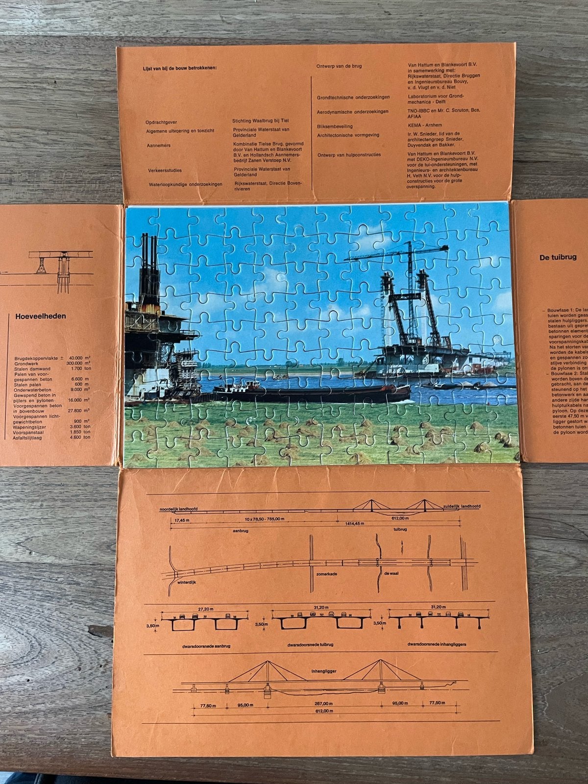 Bouwbeschrijving (tol)brug Tiel Beneden Leeuwen, Ophalen of Verzenden, Zo goed als nieuw