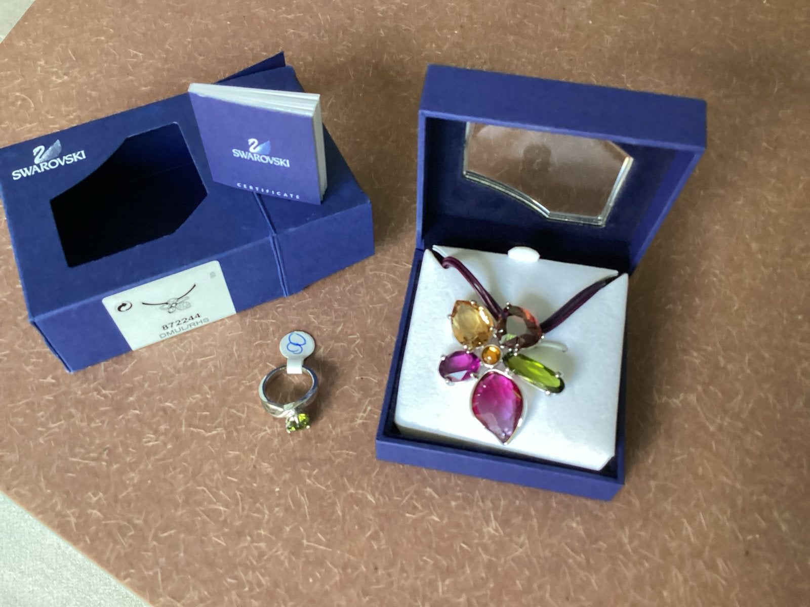 Swarovski hanger en ring set, nieuw met certificaat, Sieraden, Tassen en Uiterlijk, Ophalen, Overige kleuren, Nieuw, Overige materialen