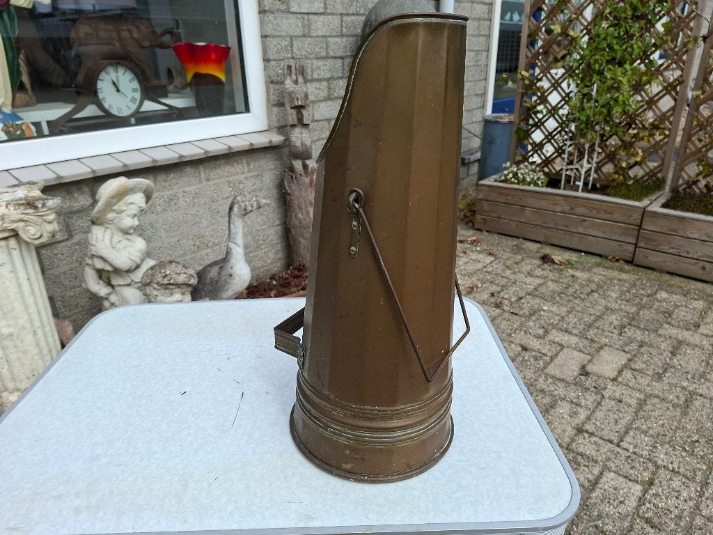 antieke koperen gave kolen kit  mooie gave massief koperen, Ophalen of Verzenden