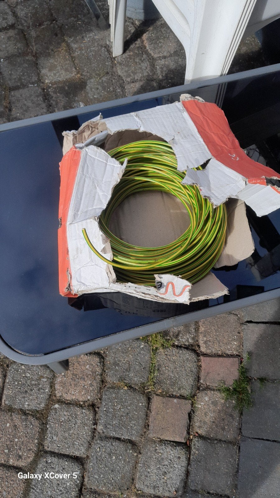 Bijna volle rol 6mm2 VD-draad volkern (aarde/geel-groen), Ophalen of Verzenden, Nieuw, Kabel of Snoer