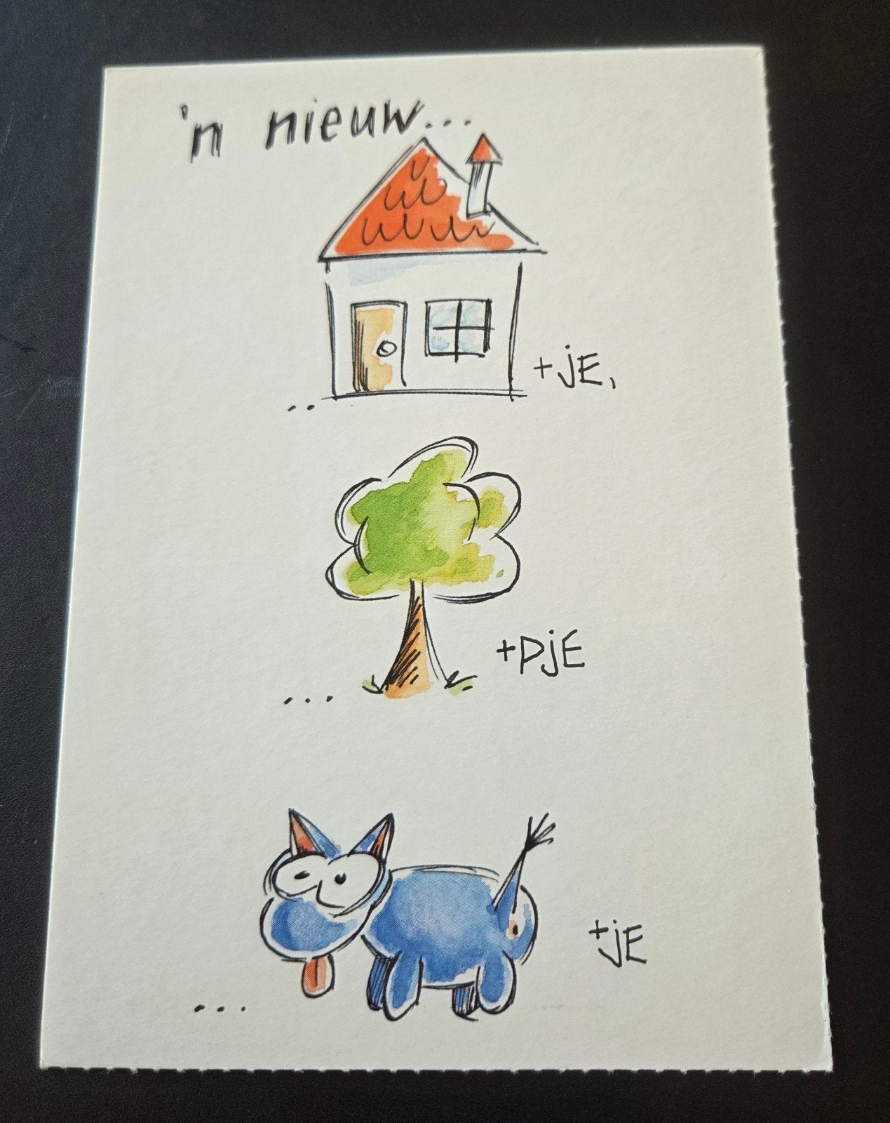 Verhuiskaart 'n nieuw huisje, boompje, beestje - Hallmark, Verzenden, 1980 tot heden, Gelopen, Kinderen