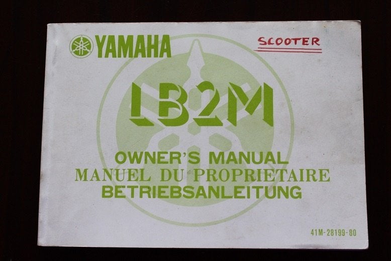 Yamaha Chappy LB2M 1984 moped owner's manual handleiding, Ophalen of Verzenden, Gebruikt