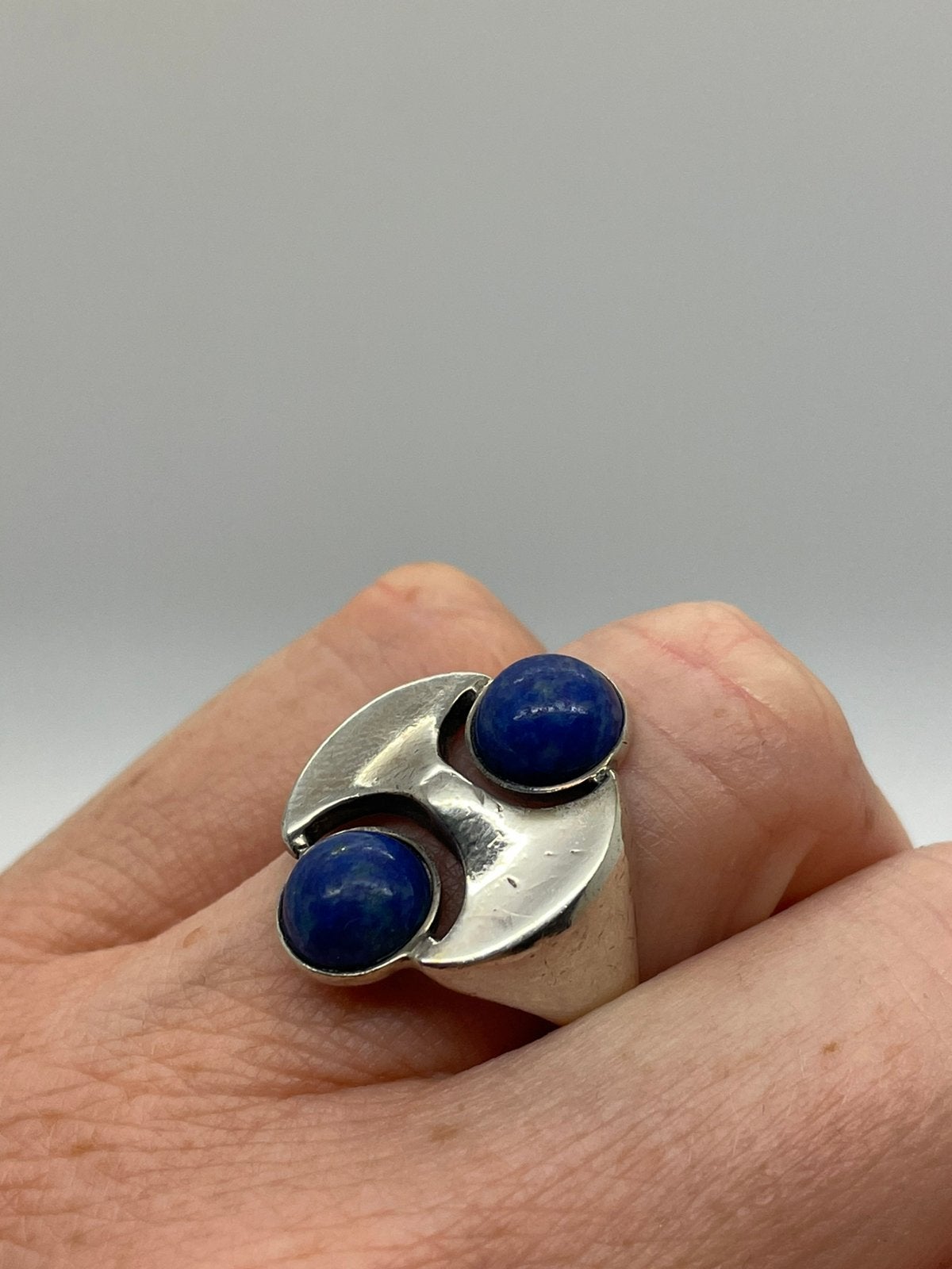 E128 Prachtige zilveren Franz Schreurle ring (deel van set), Ophalen of Verzenden, Zilver, Met edelsteen