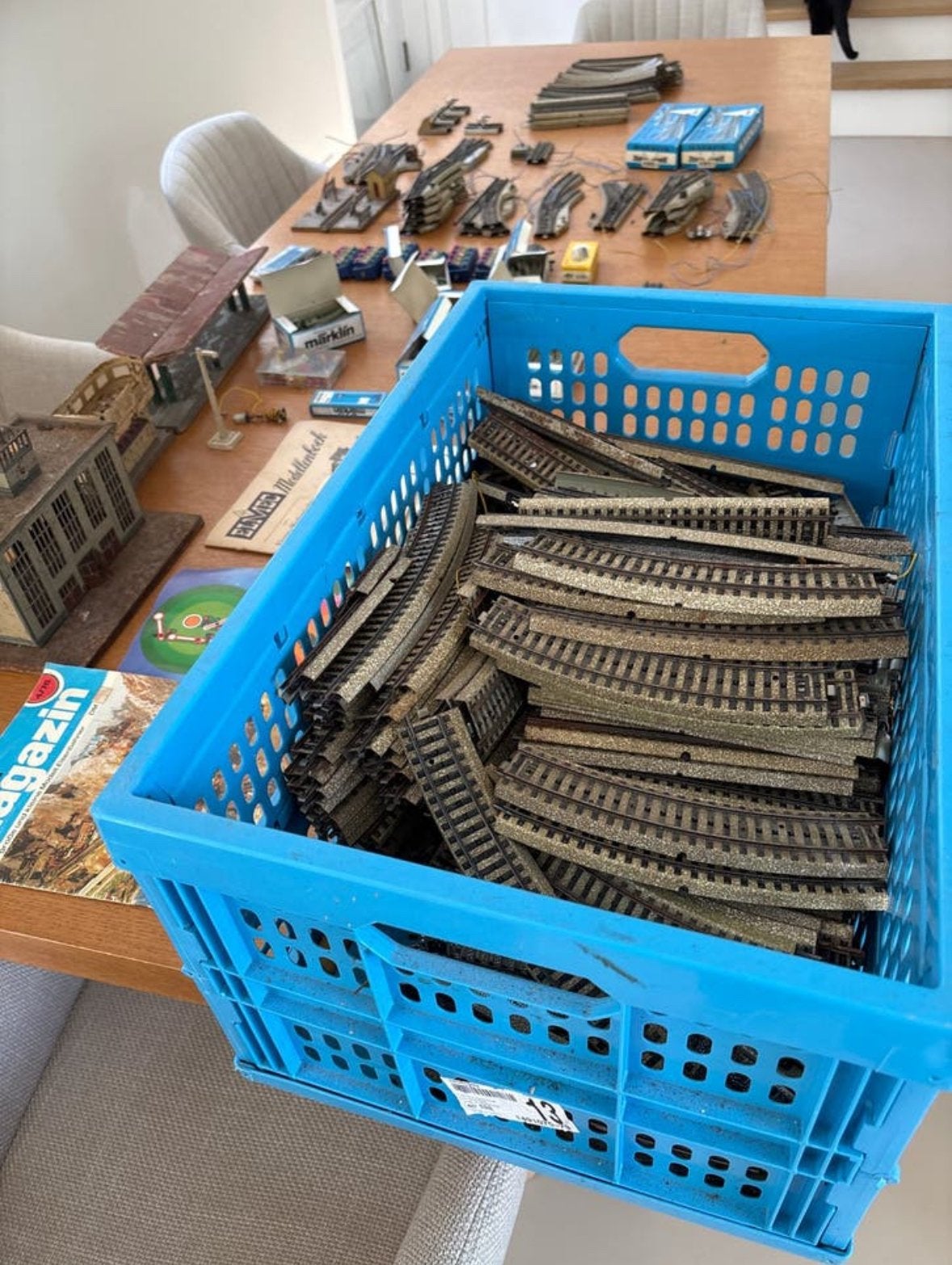 Veel Märklin M-rails, wissels en toebehoren, Ophalen, Wisselstroom, Gebruikt, Rails
