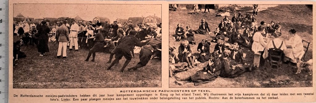 Scouting 1917; 2x R'damse meisjes-kamp De Koog op Texel, Verzenden, Voor 1940, Gebruikt, Overige onderwerpen