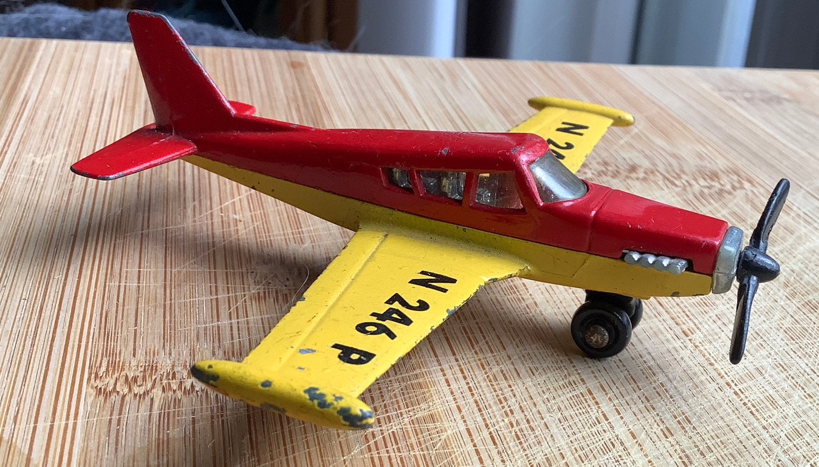 Vintage Matchbox Oud Piper Comanche Propeller vliegtuig, Verzamelen, Ophalen of Verzenden, Gebruikt
