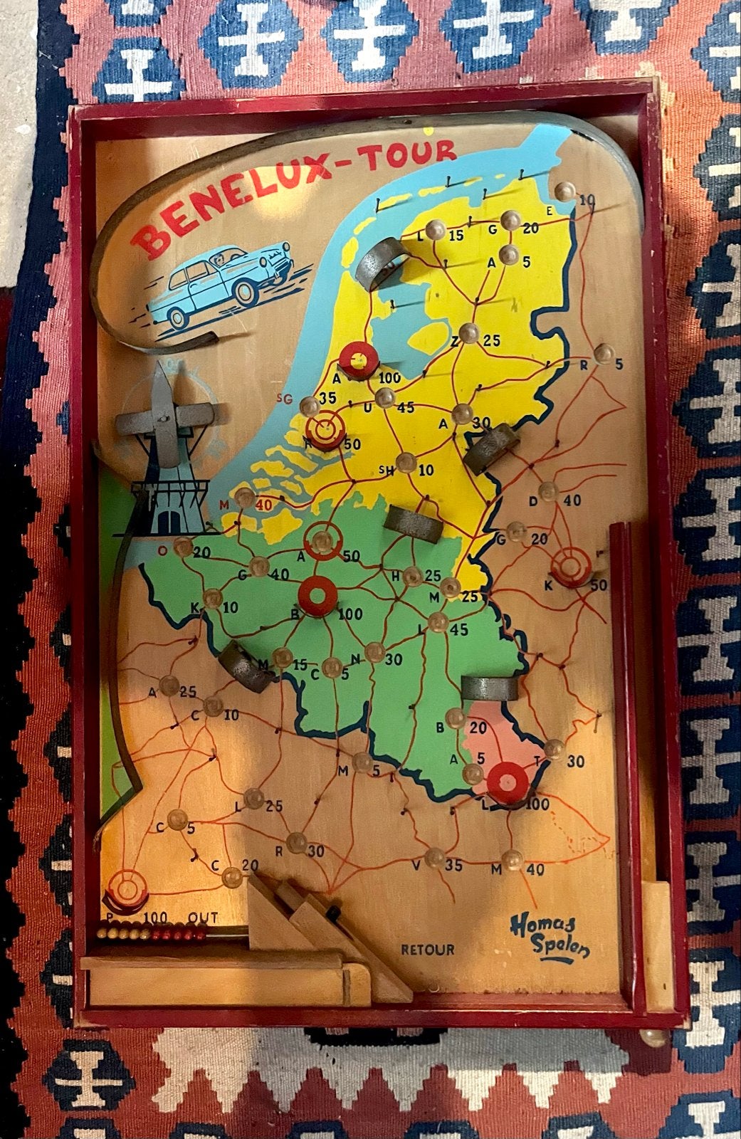 Vintage Homas Benelux-Tour knikkerbaan, Ophalen of Verzenden