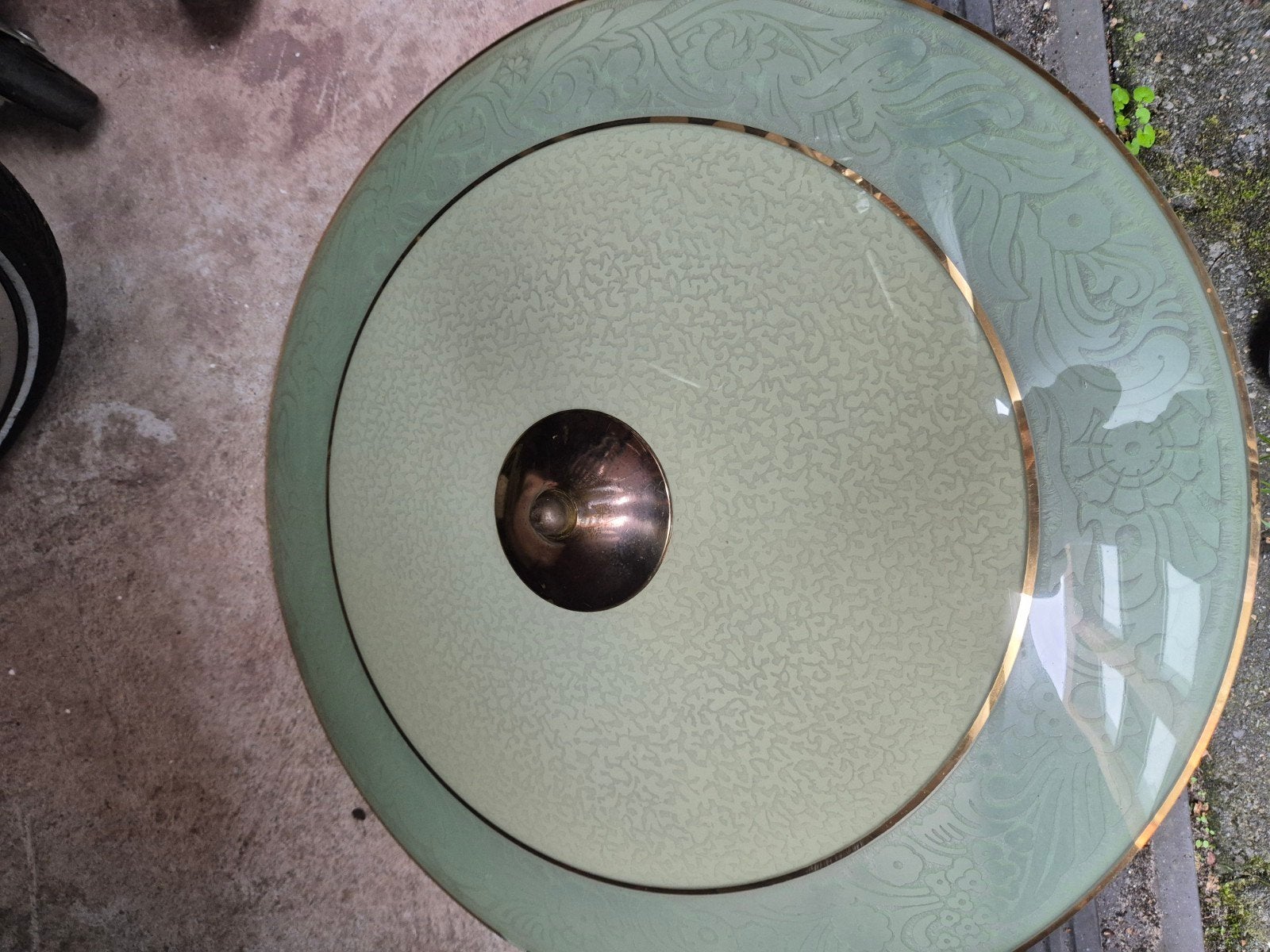 mooie plafonnière, Ophalen, Gebruikt, Rond, 50 cm