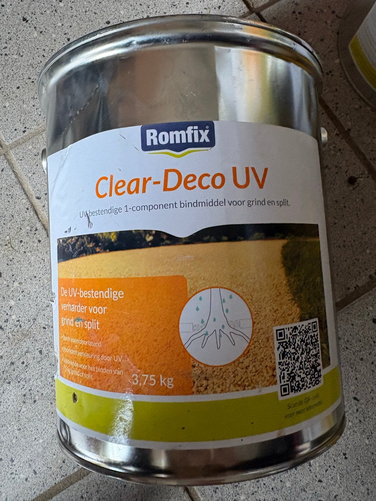 4 potten Romfix Clear-Deco UV Bindmiddel, Tuin en Terras, Ophalen of Verzenden, Nieuw, Beton, Terrastegels