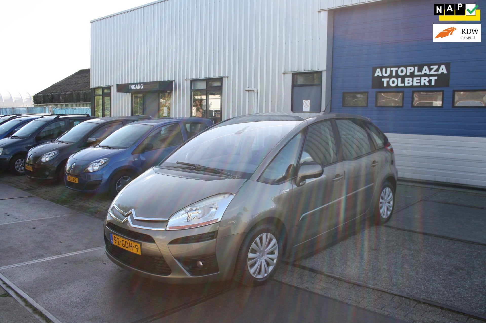 Citroen C4 Picasso 2.0-16V Ambiance EB6V 5p. GAS/G3*BJ'08*AU, Auto's, Gebruikt, 4 cilinders, Bruin, C4 (Grand) Picasso