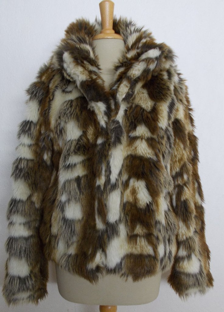 Apart en warm fake/faux fur bont jasje! M, Verzenden, Zo goed als nieuw, Maat 38/40 (M), Bruin
