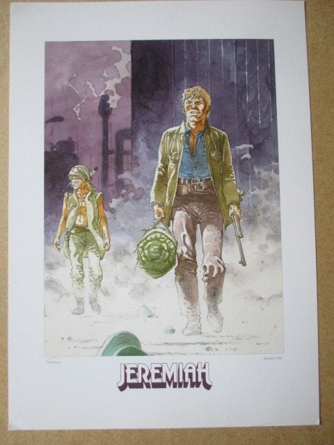 adv11059 jeremiah prent, Verzamelen, Ophalen, Overige figuren, Gebruikt, Plaatje, Poster of Sticker