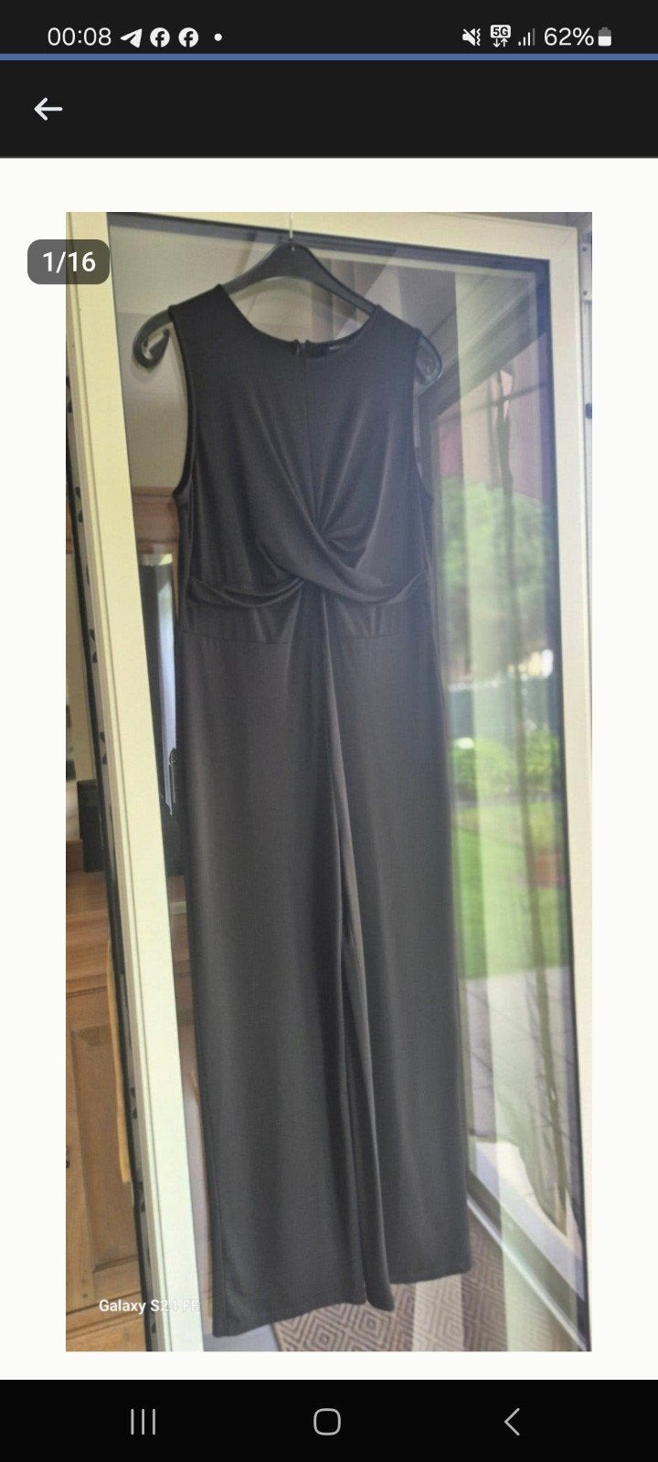 Mooie zwarte jumpsuit met knoopdetail, Kleding | Dames, Jurken, Maat 38/40 (M), Zwart, Ophalen of Verzenden, Onder de knie