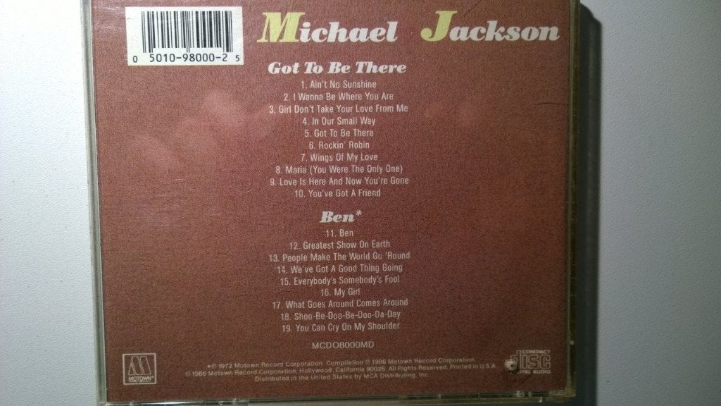 Michael Jackson - Got To Be There & Ben, Ophalen of Verzenden, Zo goed als nieuw