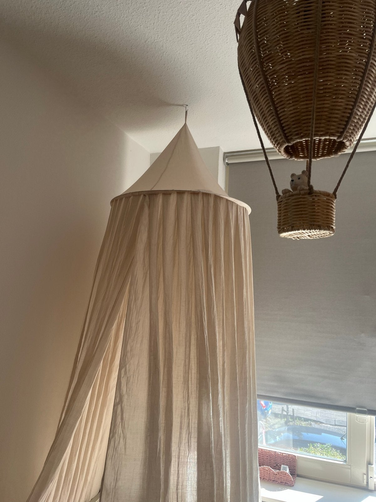Beige Jollein Klamboe  in nette staat nu koopje 10€, Jollein, Zo goed als nieuw, Ophangbaar, Klamboe