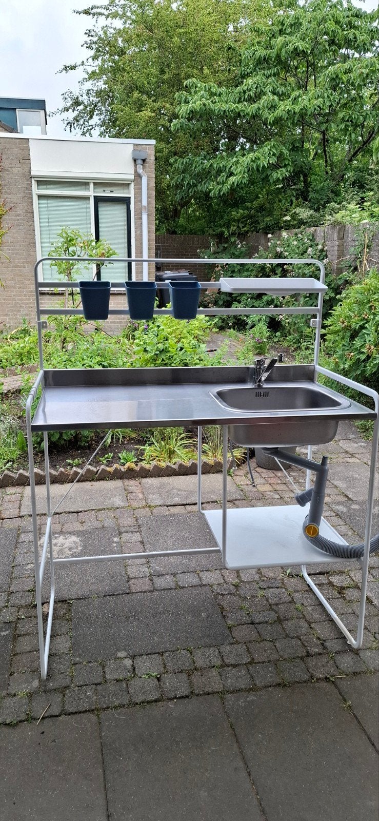 IKEA kitchenette met spoelbak, Ophalen, IKEA, Metaal, Wit