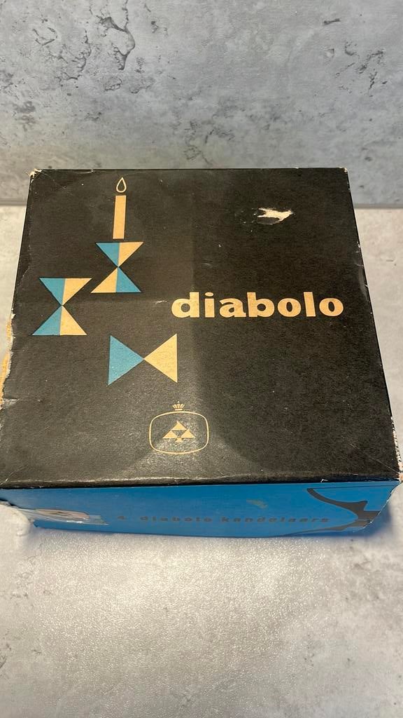 Diabolo kandelaars Leerdam, Ophalen of Verzenden, Glas