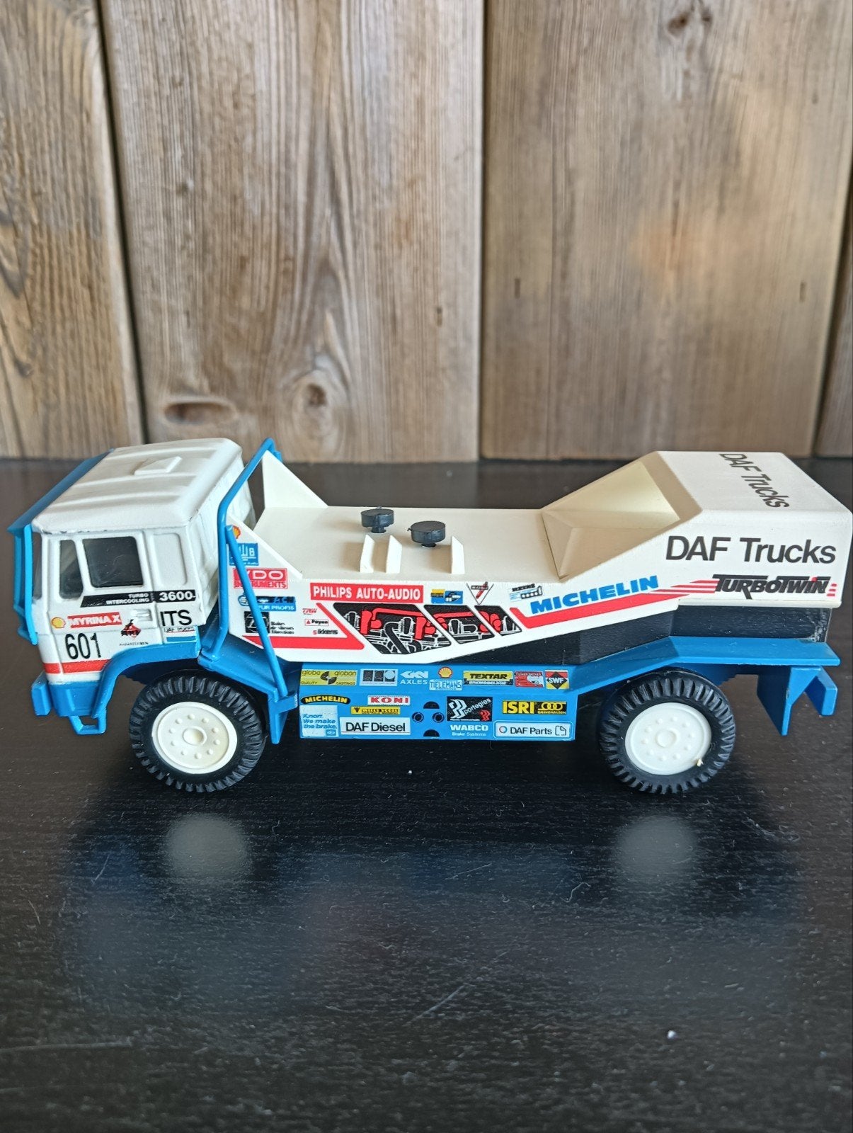 DAF Trucks De Rooy Transport Dakar Rally Miniatuur, Ophalen, Zo goed als nieuw, Bus of Vrachtwagen, Lion Toys