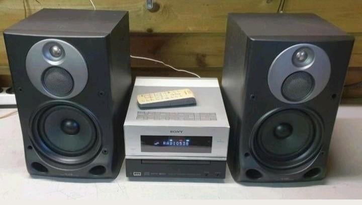 Sony stereo set cmt-bx30r + samsung 3weg speakers + remote, Audio, Tv en Foto, Stereo-sets, Ophalen of Verzenden, Cd-speler, Sony