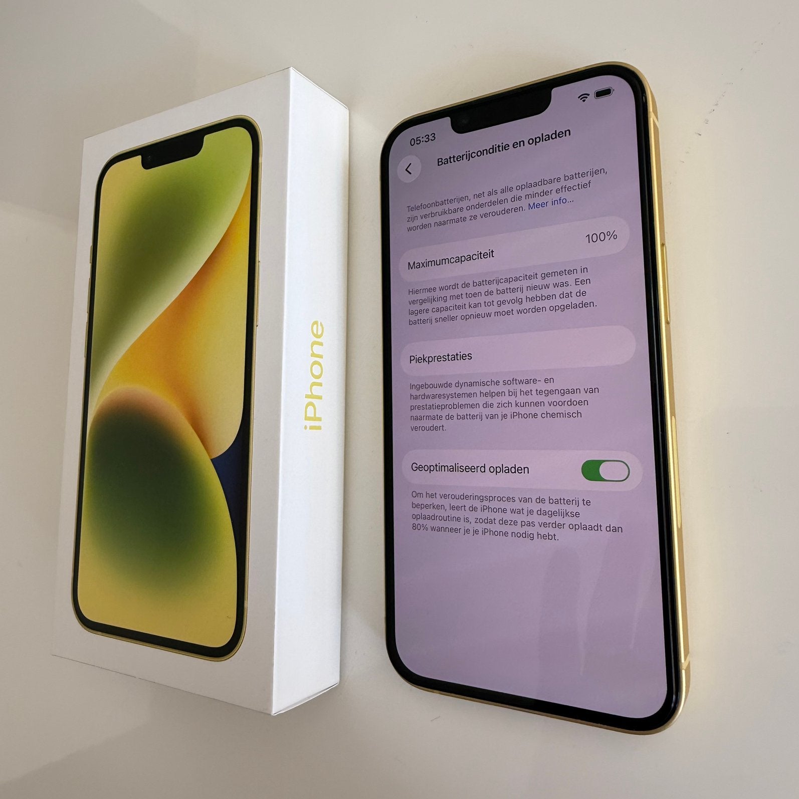 iPhone 14, Telecommunicatie, Mobiele telefoons | Apple iPhone, 128 GB, Info@iphonereparatiebollenstreek.nl, Geel, Ophalen of Verzenden