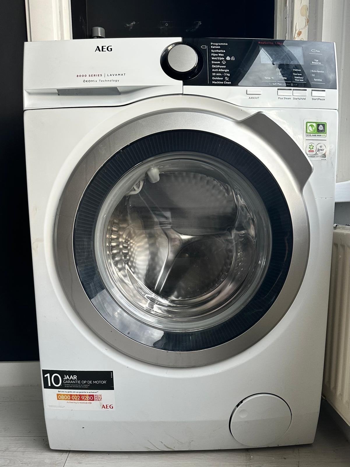 AEG 8000 Serie Lavamat L8FENS96 - 9kg 1600 toeren, Witgoed en Apparatuur, 8 tot 10 kg, Ophalen of Verzenden, 85 tot 90 cm, 1600 toeren of meer