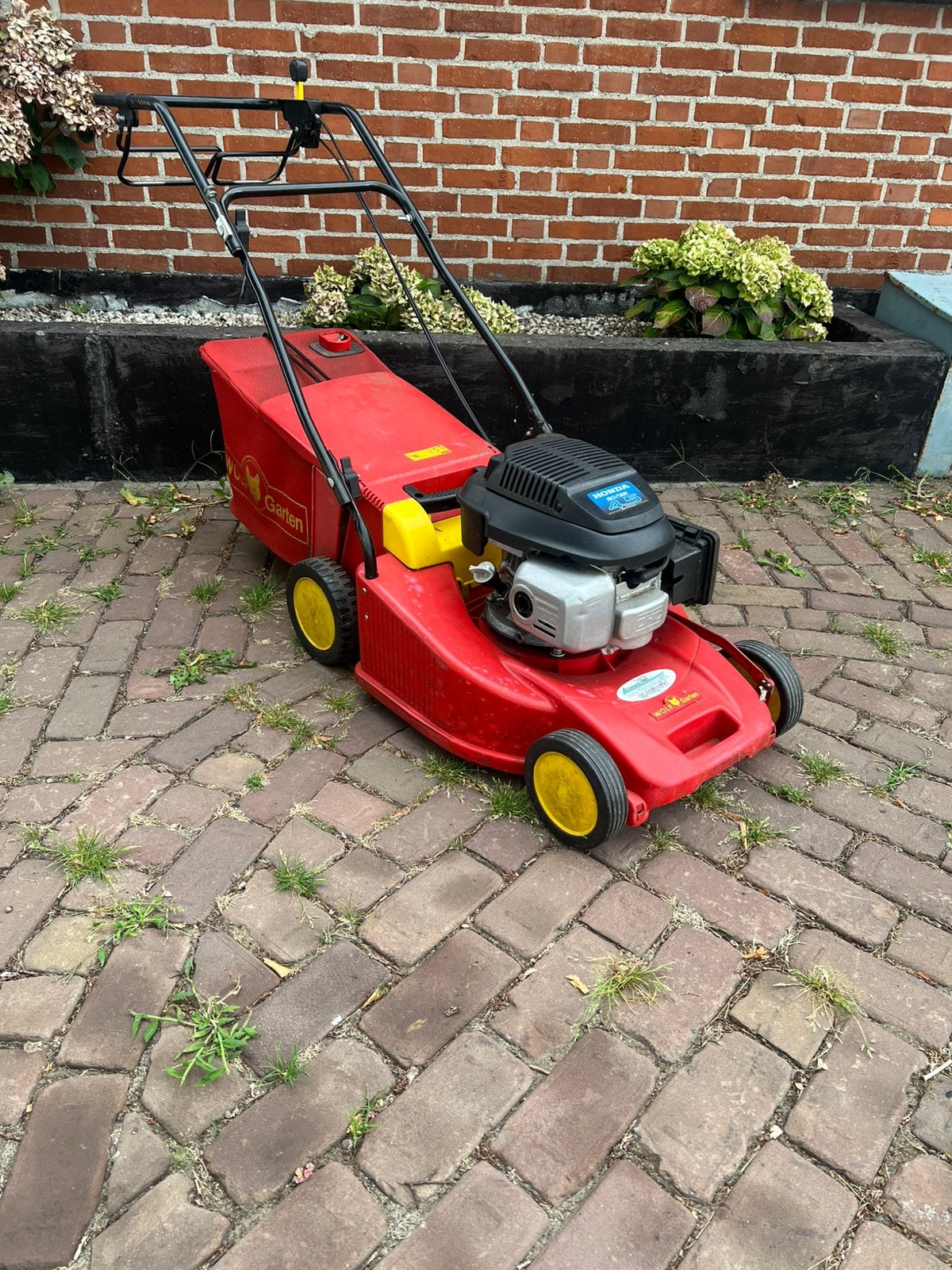 Zoals ingeruild: Wolf Garten handmaaier benzine met Honda, Ophalen, Cirkelmaaier, Benzine-grasmaaier, 50 cm of meer