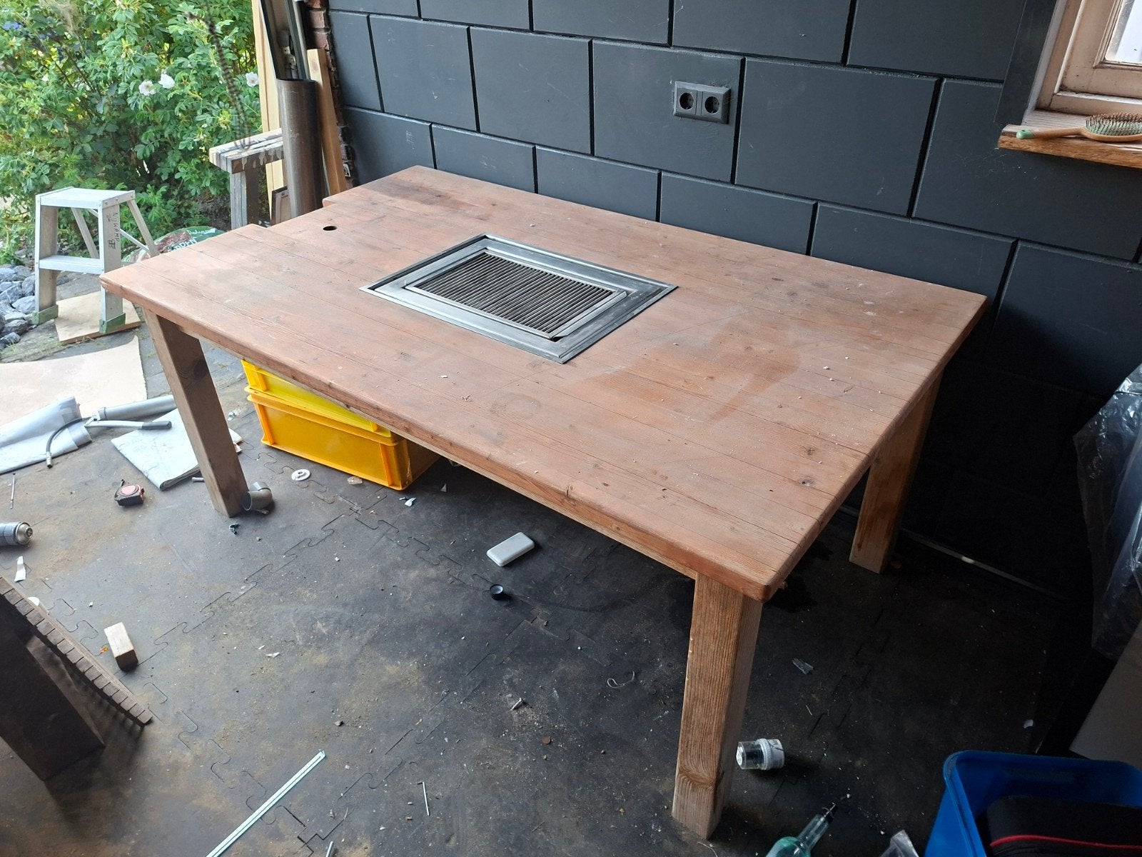 Unieke professionele RVS BBQ tafel - restaurant kwaliteit, Ophalen of Verzenden, Zo goed als nieuw