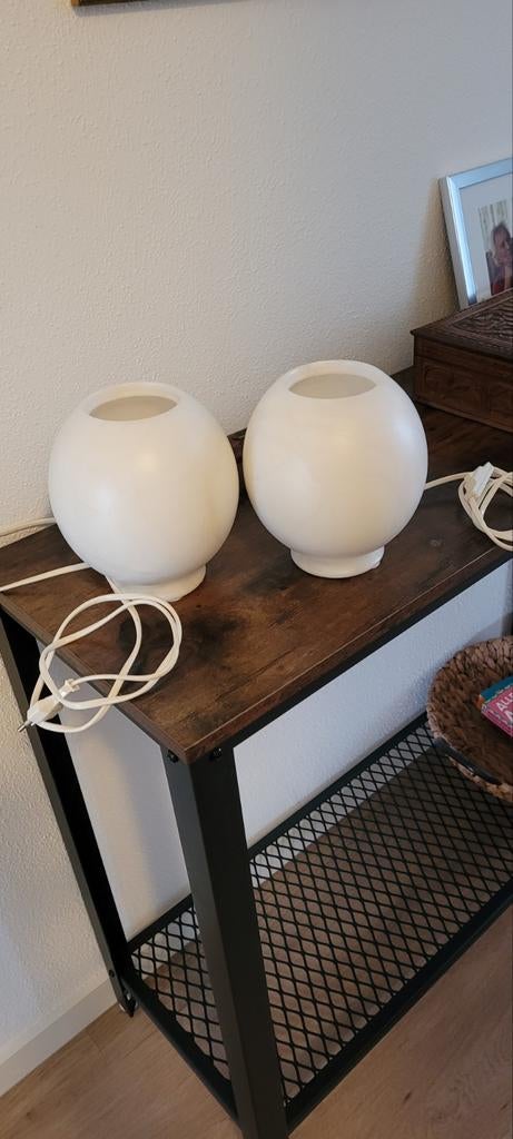 2 albasten lampjes, Ophalen, Gebruikt, Rond, Minder dan 25 cm