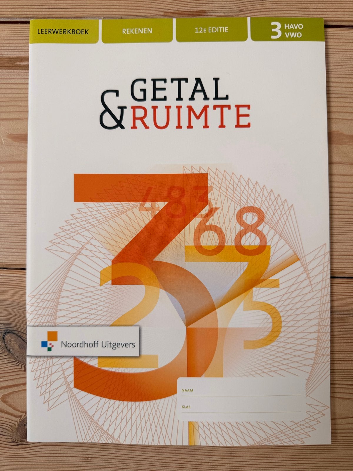 Getal & Ruimte 3 HAVO/VWO 12e editie Rekenboek, Ophalen of Verzenden, Nieuw, HAVO, Wiskunde A