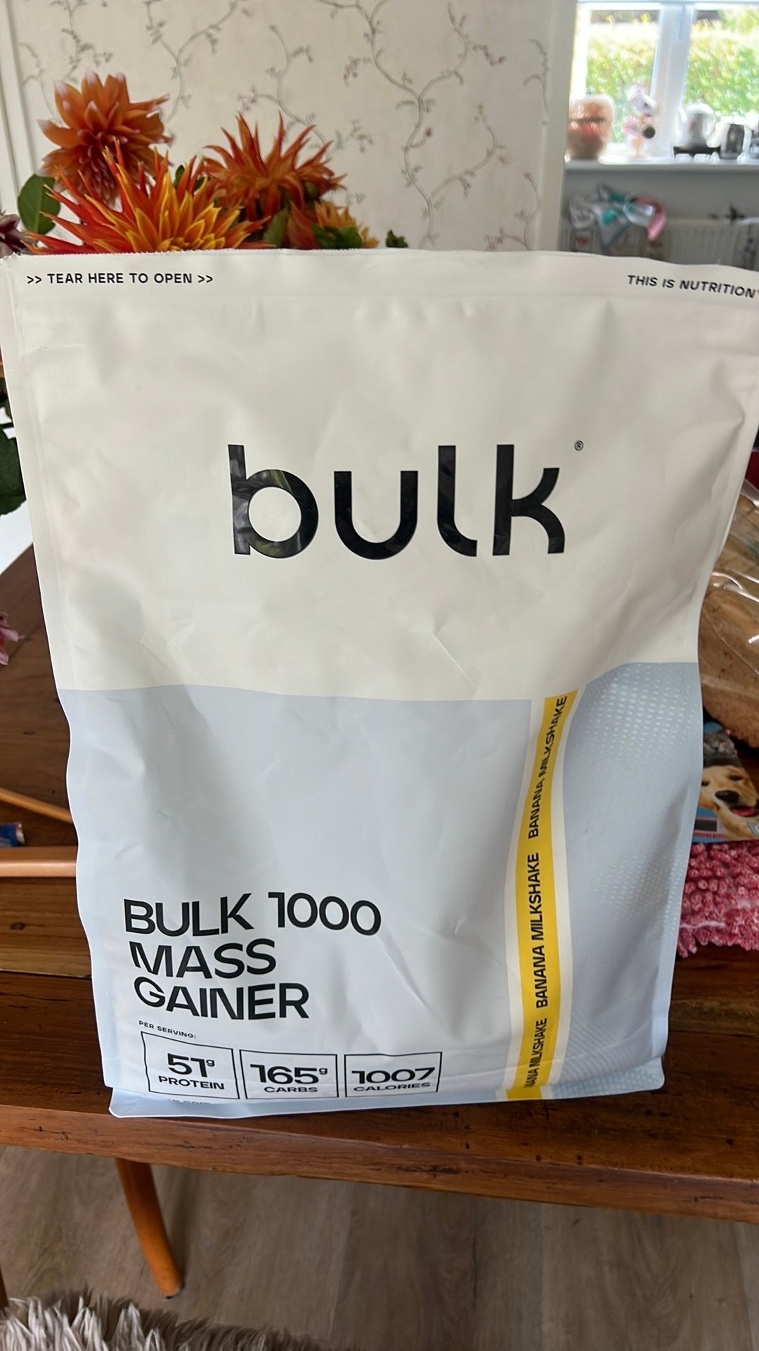 4 kg  eiwitpoeder bulk banane milkshake, Ophalen of Verzenden, Zo goed als nieuw, Poeder of Drank