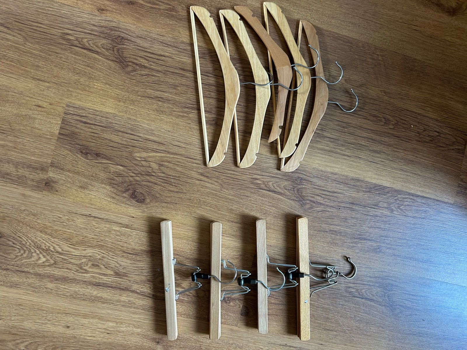 8 Houten Kledinghangers voor Kinderkleding, Kinderen en Baby's, Ophalen of Verzenden, Gebruikt