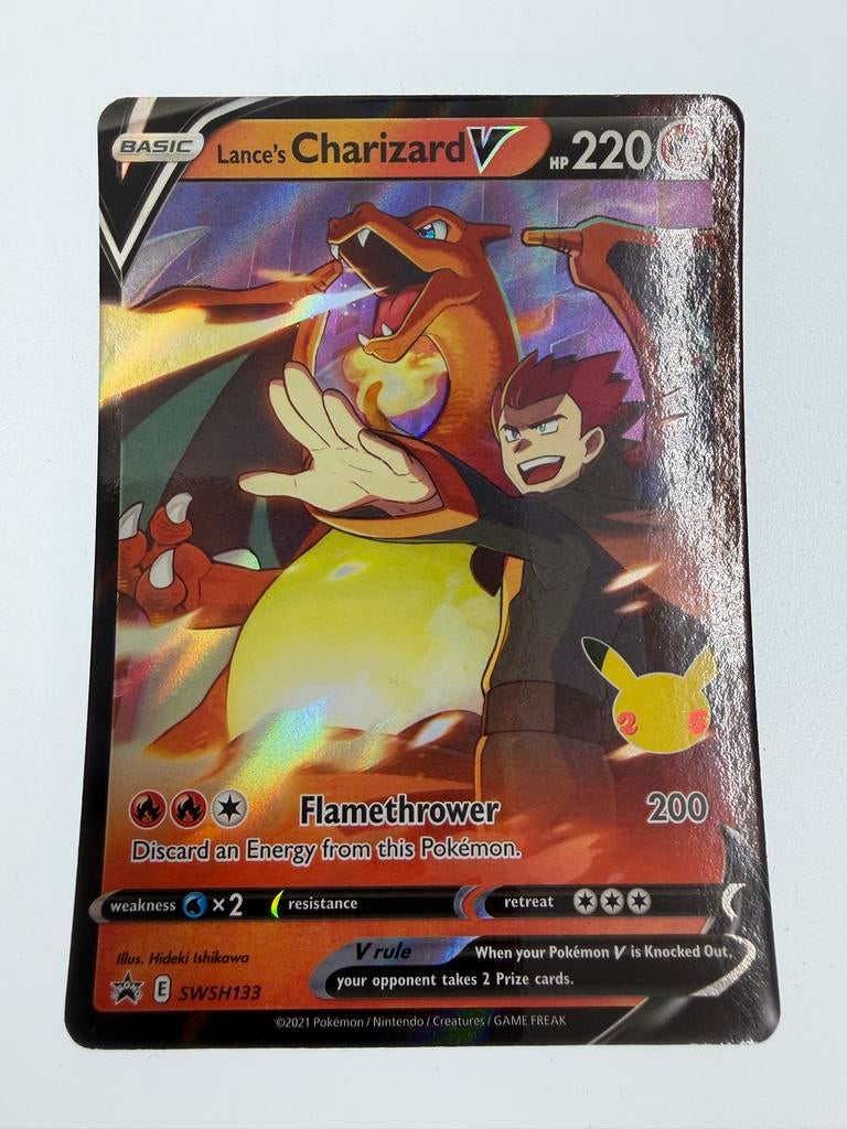 Lance's Charizard V SWSH133 Pokémon Kaart, Hobby en Vrije tijd, Verzamelkaartspellen | Pokémon, Zo goed als nieuw, Losse kaart