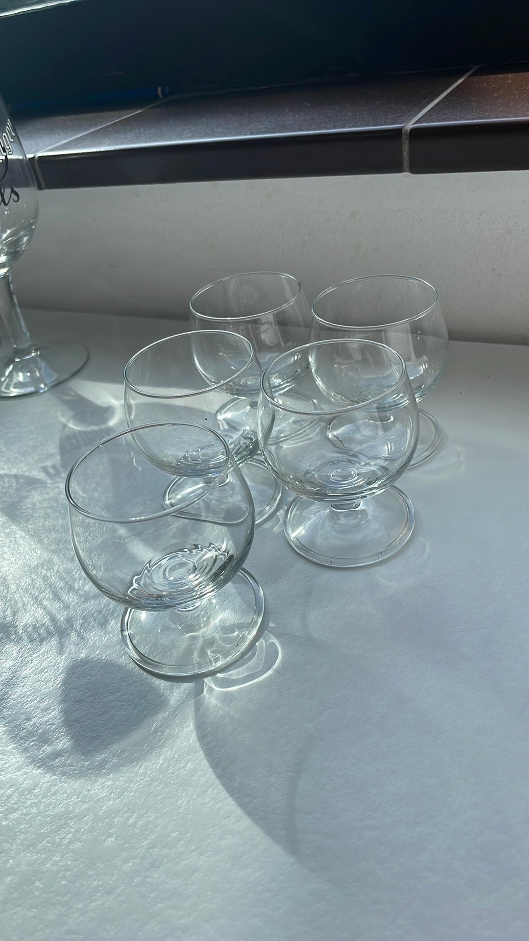 5 advocaatglaasjes, Ophalen, Zo goed als nieuw, Borrel- of Shotglas